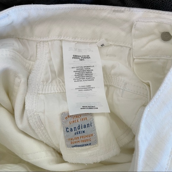 CLOSED Pedal Pusher White High Rise Straight Leg Jeans Women's Size IT 36 US 23 - Picture 6 of 9